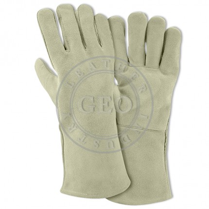 Industrial Safety Cow Split Leather Welding Glove 10.5"